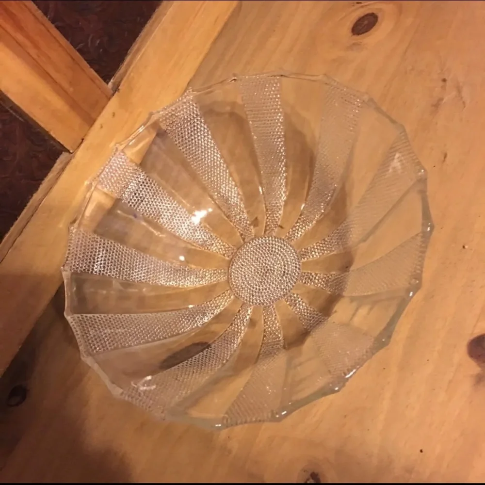 Vintage Glass Candy Bowl Dish 1970s